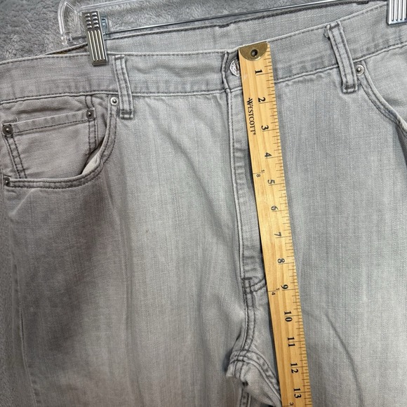 Levis 505 Straight Fit Jeans Men's Size 40x32(38x31) Gray Zip‎ Fly - Picture 7 of 9